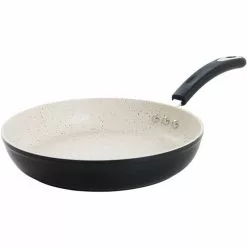 Stone Earth 10 in. Aluminum Ceramic Nonstick Frying Pan in Lava Black by Ozeri