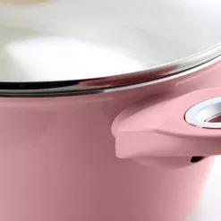 Plaza Cafe 4.5 qt. Round Aluminum Nonstick Dutch Oven in Lavender with Glass Lid by GIBSON HOME 9 Plaza Cafe 4.5 qt. Round Aluminum Nonstick Dutch Oven in Lavender with Glass Lid by GIBSON HOME -Cookware Sales Shop lavender gibson home dutch ovens 985111740m 4f 1000