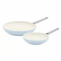 Padova 2-Piece Aluminum Ceramic Nonstick Frying Pan Set in Light Blue by GreenPan
