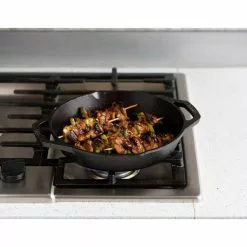 12 in. Cast Iron Grill Pan in Black with Dual Handles by Lodge 12 12 in. Cast Iron Grill Pan in Black with Dual Handles by Lodge -Cookware Sales Shop lodge griddles l10gpl 1d 1000