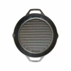 12 in. Cast Iron Grill Pan in Black with Dual Handles by Lodge 11 12 in. Cast Iron Grill Pan in Black with Dual Handles by Lodge -Cookware Sales Shop lodge griddles l10gpl a0 1000