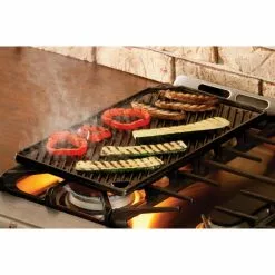Double Play 16.75 in. Black Cast Iron Reversible Stovetop Griddle by Lodge -Cookware Sales Shop lodge griddles ldpstot 1d 1000