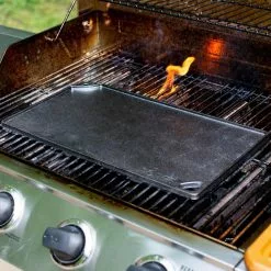 Double Play 16.75 in. Black Cast Iron Reversible Stovetop Griddle by Lodge -Cookware Sales Shop lodge griddles ldpstot 40 1000