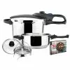 Favorit 4.2 + 6.3 Qt. Stainless Steel Pressure Cooker Set by Magefesa 2 Favorit 4.2 + 6.3 Qt. Stainless Steel Pressure Cooker Set by Magefesa -Cookware Sales Shop magefesa stovetop pressure cookers 01opfavosix 64 1000