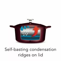 Gourmet 5.5 qt. Round Enameled Cast Iron Dutch Oven in Majolica Red with Lid by Tramontina 17 Gourmet 5.5 qt. Round Enameled Cast Iron Dutch Oven in Majolica Red with Lid by Tramontina -Cookware Sales Shop majolica red tramontina dutch ovens 80131 037ds 4f 1000