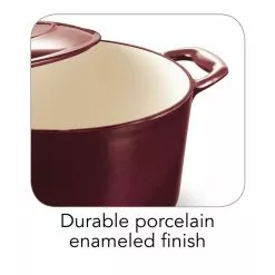 Gourmet 5.5 qt. Round Enameled Cast Iron Dutch Oven in Majolica Red with Lid by Tramontina 15 Gourmet 5.5 qt. Round Enameled Cast Iron Dutch Oven in Majolica Red with Lid by Tramontina -Cookware Sales Shop majolica red tramontina dutch ovens 80131 037ds 77 1000