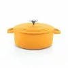 3 qt. Round Enameled Cast Iron Dutch Oven in Marigold with Lid by Chantal 1 3 qt. Round Enameled Cast Iron Dutch Oven in Marigold with Lid by Chantal -Cookware Sales Shop marigold chantal dutch ovens tc32 220 my 64 1000