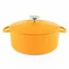 5 qt. Round Enameled Cast Iron Dutch Oven in Marigold with Lid by Chantal -Cookware Sales Shop marigold chantal dutch ovens tc32 260 my 64 1000