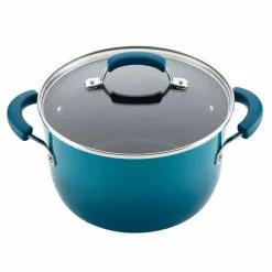 Classic Brights 14-Piece Aluminum Nonstick Cookware Set in Marine Blue Gradient by Rachael Ray -Cookware Sales Shop marine blue gradient rachael ray pot pan sets 17626 1f 1000