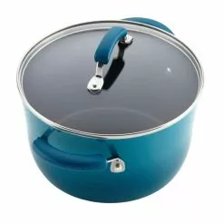 Classic Brights 14-Piece Aluminum Nonstick Cookware Set in Marine Blue Gradient by Rachael Ray -Cookware Sales Shop marine blue gradient rachael ray pot pan sets 17626 4f 1000