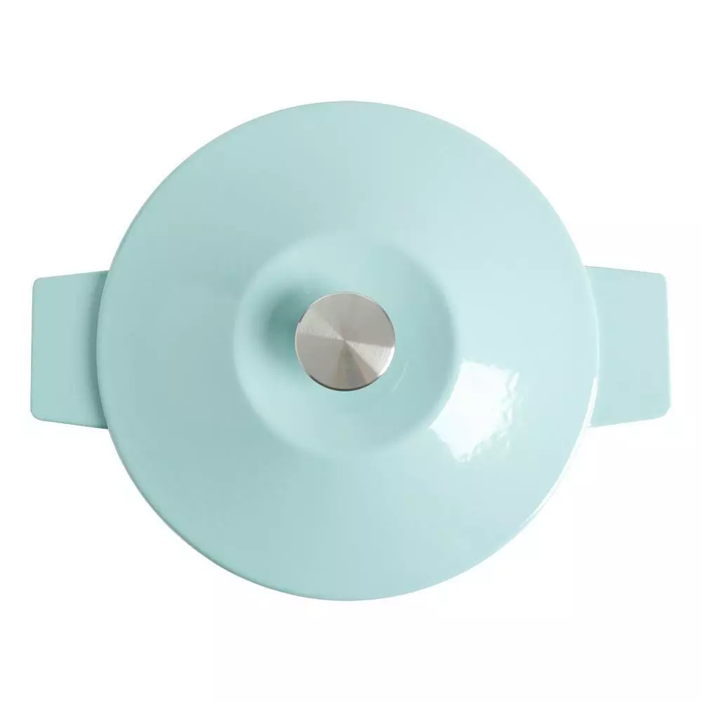 5 qt. Blue Round Enamel Cast Iron Dutch Oven with Lid by Martha Stewart Living 4 5 qt. Blue Round Enamel Cast Iron Dutch Oven with Lid by Martha Stewart Living - Image 2