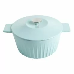 5 qt. Blue Round Enamel Cast Iron Dutch Oven with Lid by Martha Stewart Living 10 5 qt. Blue Round Enamel Cast Iron Dutch Oven with Lid by Martha Stewart Living -Cookware Sales Shop martha blue martha stewart living dutch ovens 127366 02r c3 1000