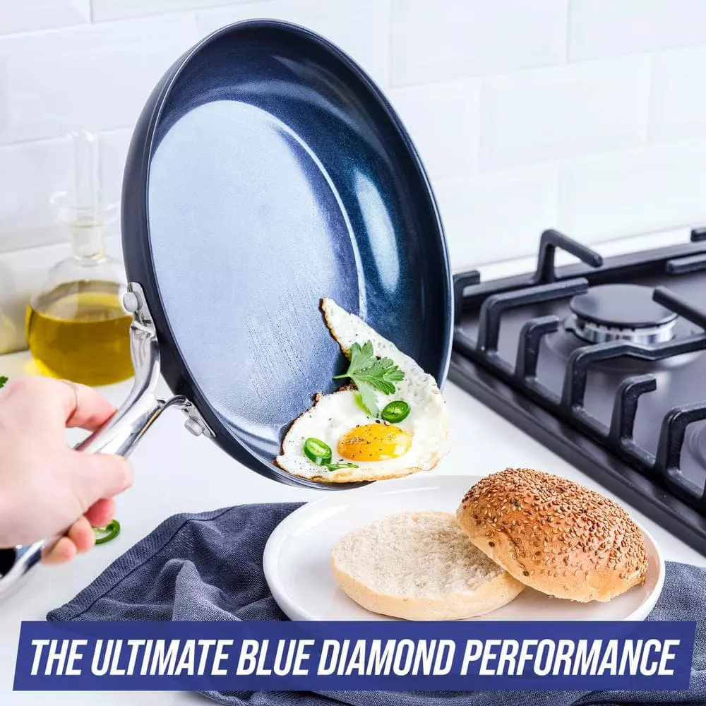 Blue Diamond HD 11 in. Frying Pan with Lid 4 Blue Diamond HD 11 in. Frying Pan with Lid - Image 2