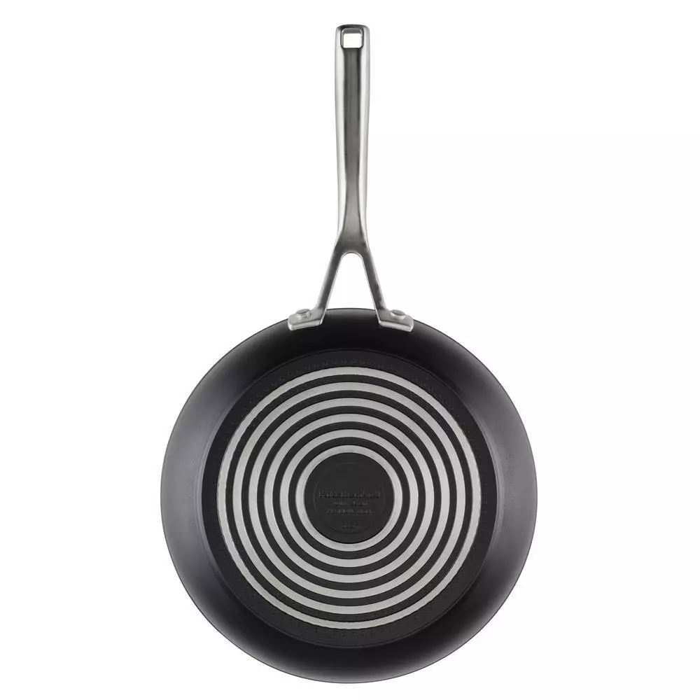 10 in. Hard Anodized Aluminum Nonstick Frying Pan with Lid Black by KitchenAid 4 10 in. Hard Anodized Aluminum Nonstick Frying Pan with Lid Black by KitchenAid - Image 2