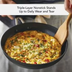 10 in. Hard Anodized Aluminum Nonstick Frying Pan with Lid Black by KitchenAid 15 10 in. Hard Anodized Aluminum Nonstick Frying Pan with Lid Black by KitchenAid -Cookware Sales Shop matte black kitchenaid skillets 80122 1f 1000