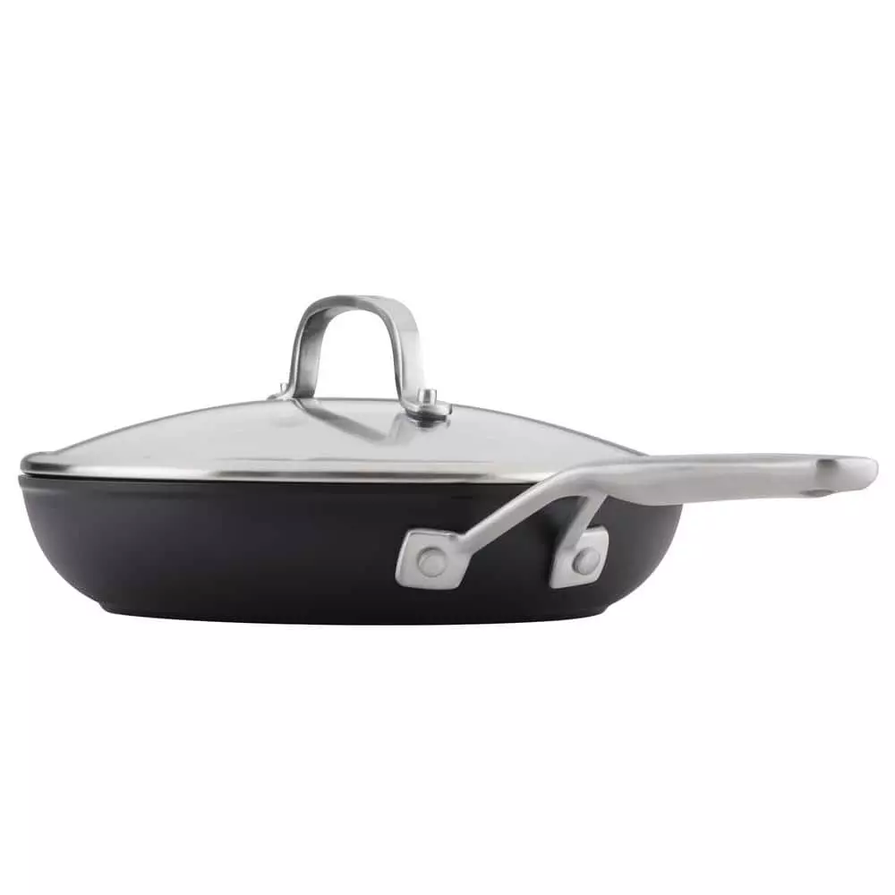 10 in. Hard Anodized Aluminum Nonstick Frying Pan with Lid Black by KitchenAid 10 10 in. Hard Anodized Aluminum Nonstick Frying Pan with Lid Black by KitchenAid - Image 8