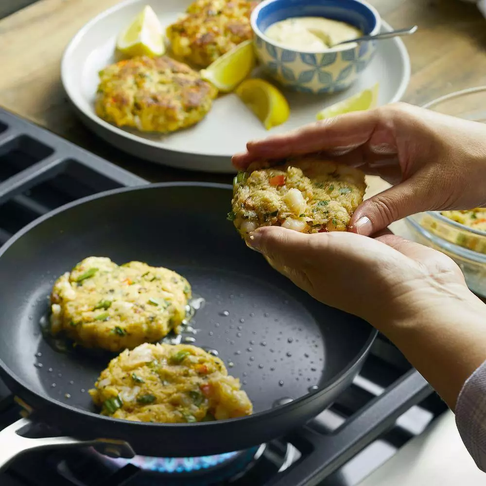 10 in. Hard Anodized Aluminum Nonstick Frying Pan with Lid Black by KitchenAid 5 10 in. Hard Anodized Aluminum Nonstick Frying Pan with Lid Black by KitchenAid - Image 3