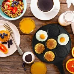 Happy Face Emoji 7 Mold Mini Pancake Maker by MegaChef 14 Happy Face Emoji 7 Mold Mini Pancake Maker by MegaChef -Cookware Sales Shop megachef saute pans 985112158m fa 1000