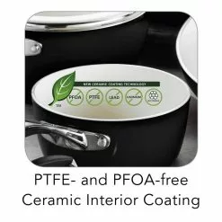 Gourmet Ceramica Deluxe 10-Piece Metallic Black Cookware Set with Lids by Tramontina 12 Gourmet Ceramica Deluxe 10-Piece Metallic Black Cookware Set with Lids by Tramontina -Cookware Sales Shop metallic black tramontina pot pan sets 80110 525ds 1f 1000