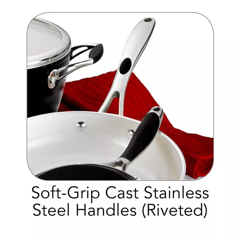 Gourmet Ceramica Deluxe 10-Piece Metallic Black Cookware Set with Lids by Tramontina 7 Gourmet Ceramica Deluxe 10-Piece Metallic Black Cookware Set with Lids by Tramontina - Image 5