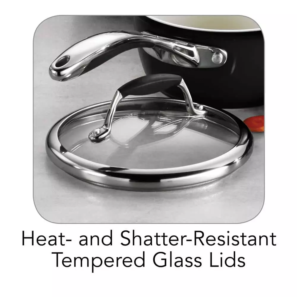 Gourmet Ceramica Deluxe 10-Piece Metallic Black Cookware Set with Lids by Tramontina 5 Gourmet Ceramica Deluxe 10-Piece Metallic Black Cookware Set with Lids by Tramontina - Image 3