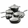 Gourmet Ceramica Deluxe 10-Piece Metallic Black Cookware Set with Lids by Tramontina 2 Gourmet Ceramica Deluxe 10-Piece Metallic Black Cookware Set with Lids by Tramontina -Cookware Sales Shop metallic black tramontina pot pan sets 80110 525ds 64 1000
