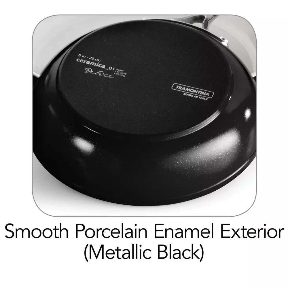 Gourmet Ceramica Deluxe 10-Piece Metallic Black Cookware Set with Lids by Tramontina 9 Gourmet Ceramica Deluxe 10-Piece Metallic Black Cookware Set with Lids by Tramontina - Image 7