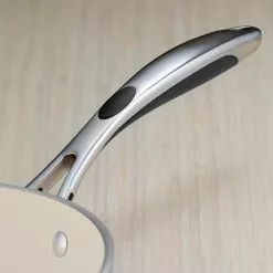 Gourmet Ceramica Deluxe 12 in. Aluminum Ceramic Nonstick Frying Pan in Metallic Black by Tramontina 12 Gourmet Ceramica Deluxe 12 in. Aluminum Ceramic Nonstick Frying Pan in Metallic Black by Tramontina -Cookware Sales Shop metallic black tramontina skillets 80110 020ds 4f 1000