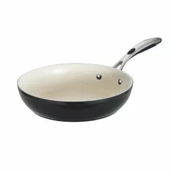 Gourmet Ceramica Deluxe 12 in. Aluminum Ceramic Nonstick Frying Pan in Metallic Black by Tramontina