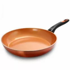 Hummington 12 in. Aluminum Ceramic Nonstick Frying Pan in Metallic Copper by Gibson Cuisine -Cookware Sales Shop metallic copper gibson cuisine skillets 986111253m 1f 1000