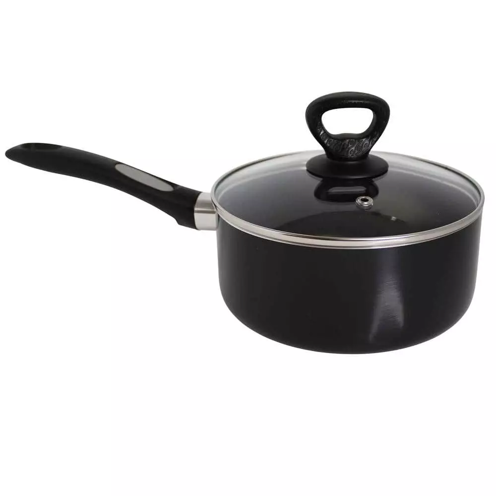 2 qt. Aluminum Nonstick Sauce Pan in Black by Mirro 3 2 qt. Aluminum Nonstick Sauce Pan in Black by Mirro