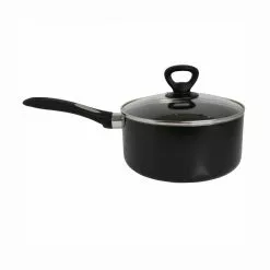 3 qt. Aluminum Nonstick Sauce Pan in Black by Mirro