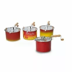 4-Piece Aluminum Multi-Colored Popcorn Popper Set by Whirley Pop -Cookware Sales Shop multi whirley pop stovetop popcorn poppers 261116 44 1000