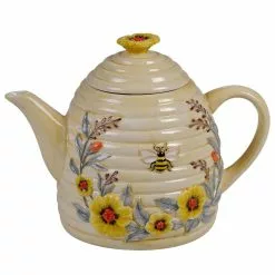 Bee Sweet Beehive 3D 32 oz. 3-Cup Multicolored Teapot by Certified International