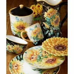 Sunflower Fields 40 oz. 4-Cup Multicolored Teapot by Certified International -Cookware Sales Shop multicolored certified international tea kettles 28177 31 1000