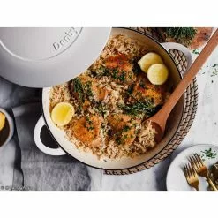 Natural Canvas Cast Iron 7qt Casserole by Denby -Cookware Sales Shop natural canvas denby dutch ovens cinc 591 4f 1000