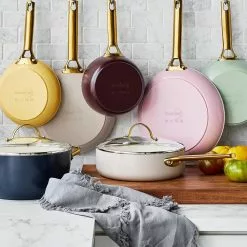 Reserve 10-Piece Hard Anodized Aluminum Ceramic Nonstick Cookware Pots and Pans Set in Navy Blue by GreenPan -Cookware Sales Shop navy blue greenpan pot pan sets cc005211 001 1f 1000