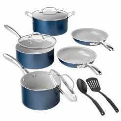 10-Piece Aluminum Ceramic Coating Nonstick Cookware Set by GRANITESTONE