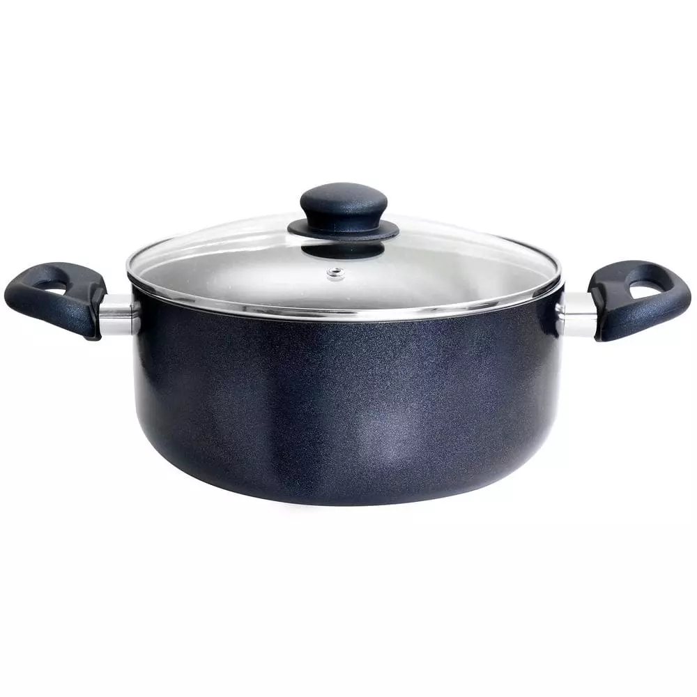 Anetta 5 qt. Nonstick Aluminum Dutch Oven with Lid in Navy Blue by Oster 3 Anetta 5 qt. Nonstick Aluminum Dutch Oven with Lid in Navy Blue by Oster