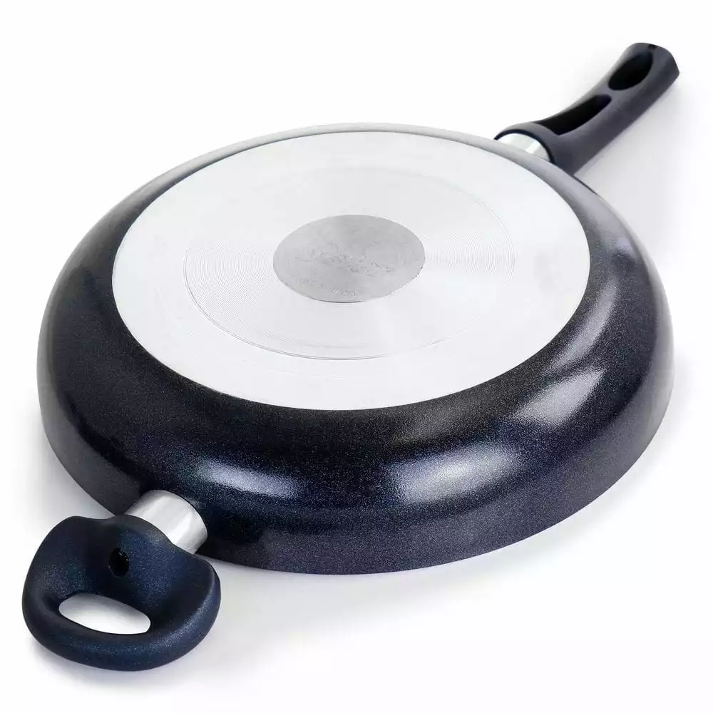 Anetta 3.5 qt. Nonstick Aluminum Saute Pan with Lid in Navy Blue by Oster 7 Anetta 3.5 qt. Nonstick Aluminum Saute Pan with Lid in Navy Blue by Oster - Image 5