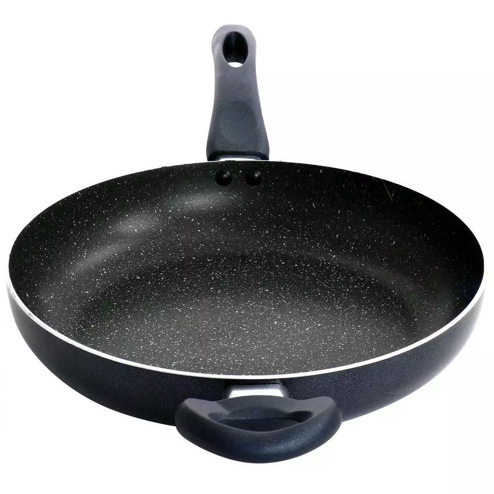 Anetta 3.5 qt. Nonstick Aluminum Saute Pan with Lid in Navy Blue by Oster 5 Anetta 3.5 qt. Nonstick Aluminum Saute Pan with Lid in Navy Blue by Oster - Image 3
