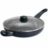 Anetta 3.5 qt. Nonstick Aluminum Saute Pan with Lid in Navy Blue by Oster 1 Anetta 3.5 qt. Nonstick Aluminum Saute Pan with Lid in Navy Blue by Oster -Cookware Sales Shop navy oster saute pans 985117242m 64 1000