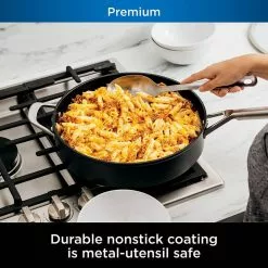 Premium 4-qt. Stainless Steel Nonstick Saute Pan with Glass Lid by NINJA -Cookware Sales Shop ninja saute pans c30140 4f 1000