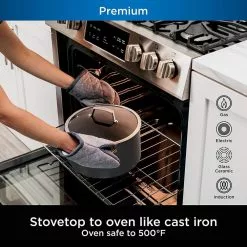 8 qt. Foodi NeverStick Premium Aluminum and Stainless Steel Stock Pot with Glass Lid by NINJA 16 8 qt. Foodi NeverStick Premium Aluminum and Stainless Steel Stock Pot with Glass Lid by NINJA -Cookware Sales Shop ninja stock pots c30480 1f 1000