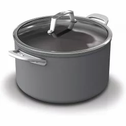 8 qt. Foodi NeverStick Premium Aluminum and Stainless Steel Stock Pot with Glass Lid by NINJA