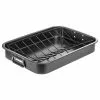 15 in. Carbon Steel V Rack Nonstick Roasting Pan by Lexi Home 2 15 in. Carbon Steel V Rack Nonstick Roasting Pan by Lexi Home -Cookware Sales Shop non stick roasting pans mw3961 64 1000