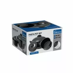 Black High-Quality Carbon Steel 2 qt. and 4 qt. Pasta Stock Pot - 4-pieces Set by Lexi Home -Cookware Sales Shop nonstick stock pots mw3203 44 1000
