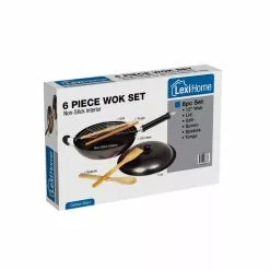 12 in. Nonstick Carbon Steel Wok Set With Stir Fry Tools - 6-piece. Set by Lexi Home 12 12 in. Nonstick Carbon Steel Wok Set With Stir Fry Tools - 6-piece. Set by Lexi Home -Cookware Sales Shop nonstick woks stir fry pans mw3876 44 1000