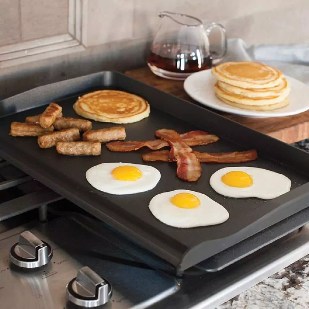 Aluminum Grill Griddle with Backsplash by Nordic Ware 4 Aluminum Grill Griddle with Backsplash by Nordic Ware - Image 2