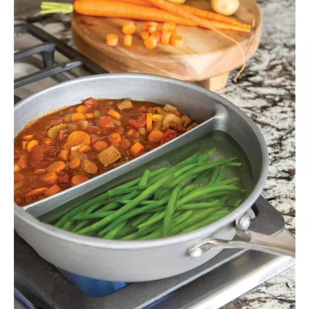 2.5 qt. Aluminum 2-in-1 Divided Sauce Pan by Nordic Ware 7 2.5 qt. Aluminum 2-in-1 Divided Sauce Pan by Nordic Ware - Image 5
